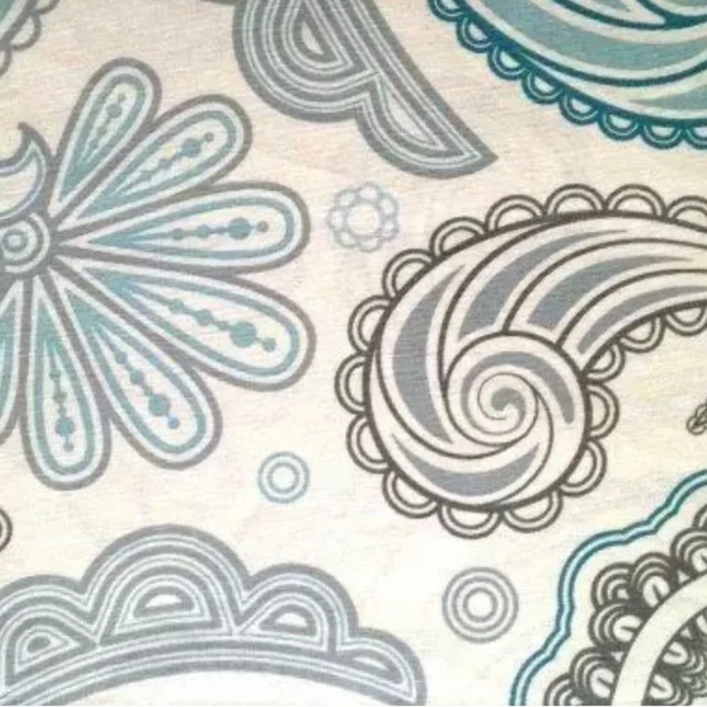Kassatex SPS-115-BGR Paisley Shower Curtain, Blue/Grey, 72 by 72-Inch